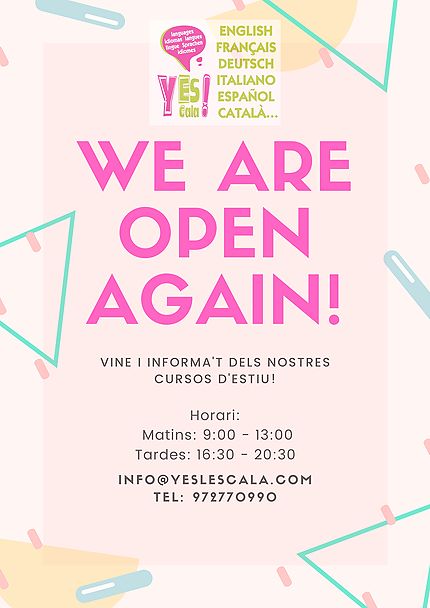 L'école YES! est à nouveau ouverte 