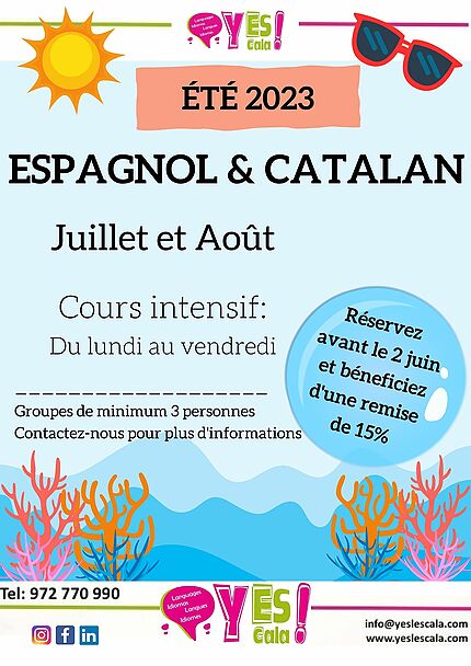 CURSOS DE ESPAÑOL Y CATALÁN PARA EXTRANJEROS - VERANO 2023