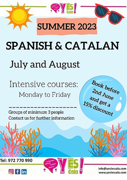 CURSOS DE ESPAÑOL Y CATALÁN PARA EXTRANJEROS - VERANO 2023